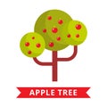 Apple tree vector Royalty Free Stock Photo