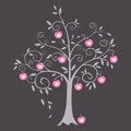 Apple tree vector illustration Royalty Free Stock Photo