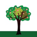 The apple tree vector illustration Royalty Free Stock Photo