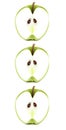 Apple trio. Royalty Free Stock Photo