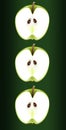 Apple trio. Royalty Free Stock Photo