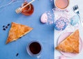 Apple turnovers with Easter egg decoration Royalty Free Stock Photo