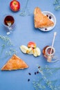 Apple turnovers with tea Royalty Free Stock Photo