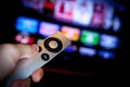 Apple TV In Action Royalty Free Stock Photo