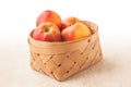 Apple variety Florina or Querina in basket Royalty Free Stock Photo