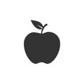Apple vector icon. Apple nutrition eat healthy pictogram logo