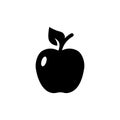 Apple vector icon isolated on a white background. Vector illustration glyph style design. Logo illustration. Royalty Free Stock Photo