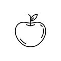 Apple vector icon. vitamins illustration symbol. food sign. diet logo.