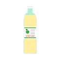 Apple vinegar bottle icon, flat style