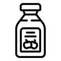 Apple vinegar bottle icon outline vector. Natural condiment