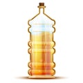 Apple vinegar icon, cartoon style