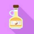 Apple vinegar icon, flat style Royalty Free Stock Photo