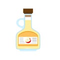 Apple vinegar icon, flat style Royalty Free Stock Photo