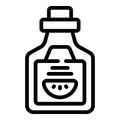 Apple vinegar icon outline vector. Natural fermented liquid