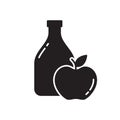 Apple vinegar silhouette icon