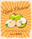 Apple vintage poster Royalty Free Stock Photo