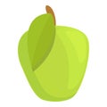 Apple vitamin icon, cartoon style