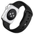 Apple Watch Sport Silver Aluminum Case with Black Sport Band Royalty Free Stock Photo