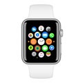 Apple Watch Sport Silver Aluminum Case with White Sport Band