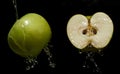 Apple with water droplets