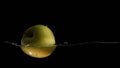 Apple with water splash isolated Royalty Free Stock Photo