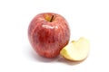 Apple white background closeup detail Royalty Free Stock Photo