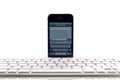 Apple Wireless Keyboard Support Royalty Free Stock Photo