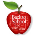 Apple Word Cloud, Back to School Royalty Free Stock Photo