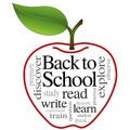 Apple Word Cloud, Back to School Royalty Free Stock Photo