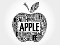 Apple word cloud Royalty Free Stock Photo