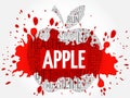 Apple word cloud Royalty Free Stock Photo