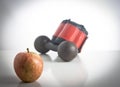 Apple and work out Royalty Free Stock Photo