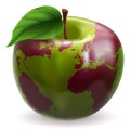 Apple world globe