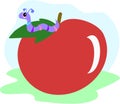 Apple Worm Royalty Free Stock Photo