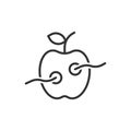 Apple Worm Icon Royalty Free Stock Photo