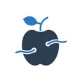 Apple Worm Icon Royalty Free Stock Photo