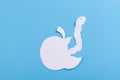 apple with worm in it Royalty Free Stock Photo