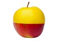 Apple With Yellow And Red Half Royalty Free Stock Photo