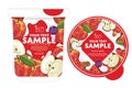 Apple Yogurt Packaging Design Template.