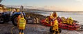 APPLEDORE, DEVON, ENGLAND - MAY 25 2021: The RNLI lifeboat volunteers, Royal National Lifeboat Institution.