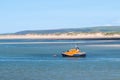 APPLEDORE, ENGLAND - JULY 19, 2020: Moored Royal National Lifeboat Institution RNLI vessel.