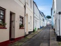 APPLEDORE, NORTH DEVON, ENGLAND - AUGUST 30 2020: View of old backstreet and cottages. Royalty Free Stock Photo