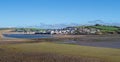 Appledore village in North Devon with lifeboat, viewed from Northam Burrows. Royalty Free Stock Photo