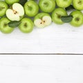 Apples apple fruit fruits square green copyspace top view