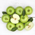 Apples apple fruit fruits square green top view