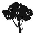 Apples on apple tree branches icon, simple style Royalty Free Stock Photo