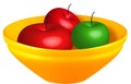 Apples in bowl graphic