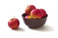 The apples in the brown bowl Royalty Free Stock Photo