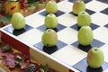 Apples on chessboard