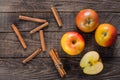 Apples with cinnamon Royalty Free Stock Photo